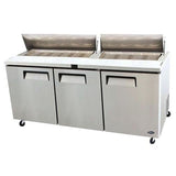 Atosa MSF8308GR, 72" Mega top refrigerated prep table - Food Service Supply