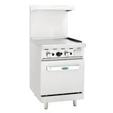 Atosa 24" Range with 24" Griddle and Oven - Food Service Supply